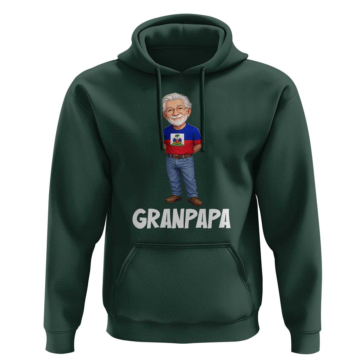 Granpapa Haitian Creole Grandpa Pride Hoodie Grandfather Hispanic Haiti Heritage Father's Day