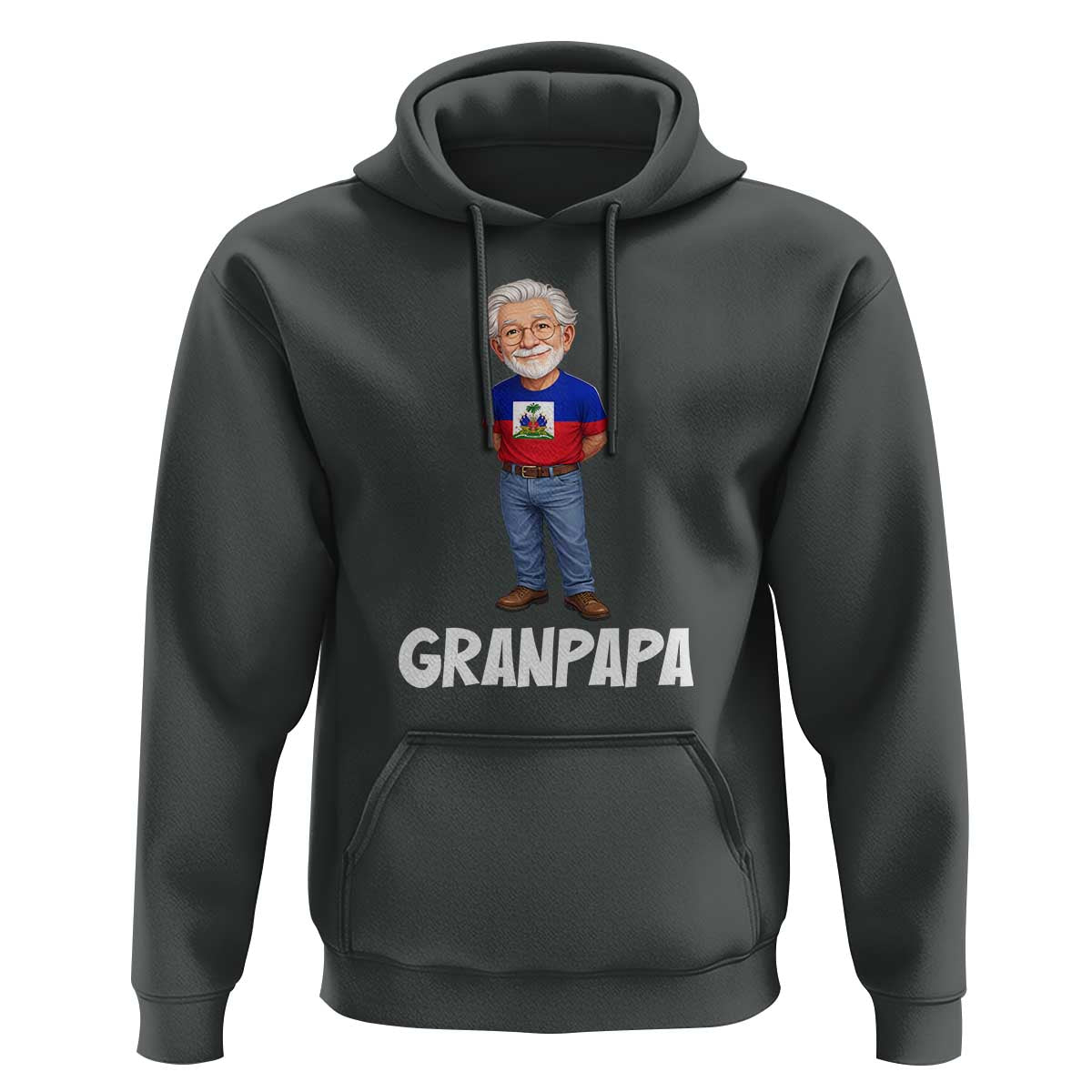 Granpapa Haitian Creole Grandpa Pride Hoodie Grandfather Hispanic Haiti Heritage Father's Day