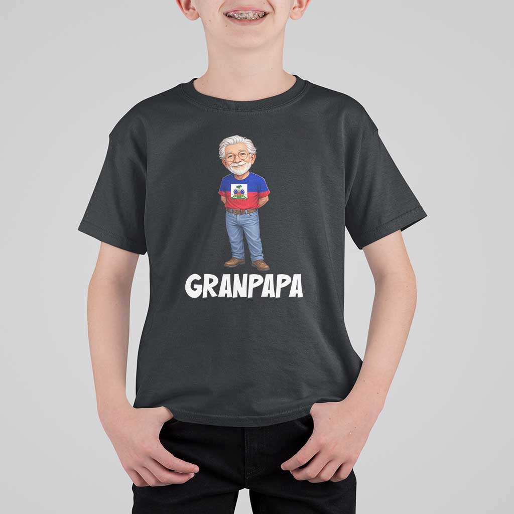 Granpapa Haitian Creole Grandpa Pride T Shirt For Kid Grandfather Hispanic Haiti Heritage Father's Day