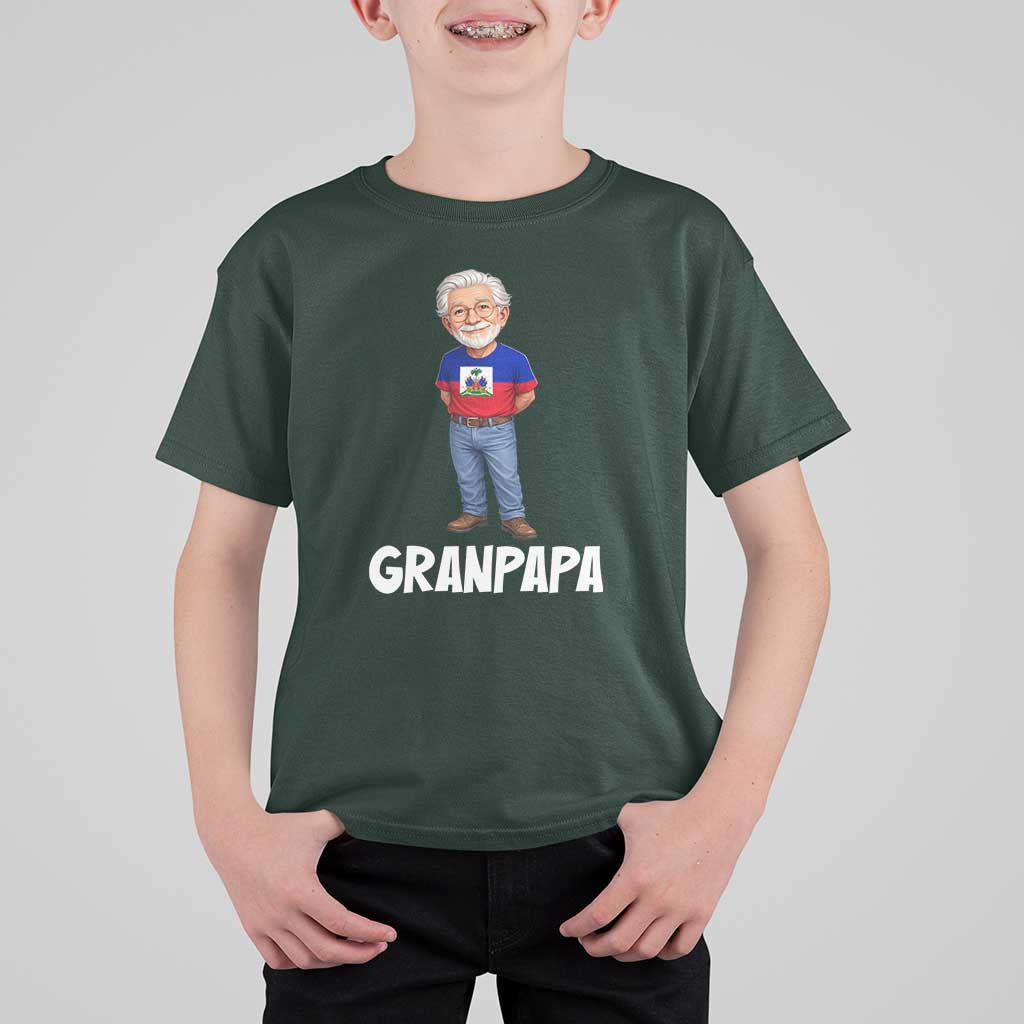 Granpapa Haitian Creole Grandpa Pride T Shirt For Kid Grandfather Hispanic Haiti Heritage Father's Day