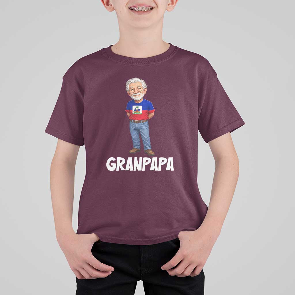 Granpapa Haitian Creole Grandpa Pride T Shirt For Kid Grandfather Hispanic Haiti Heritage Father's Day