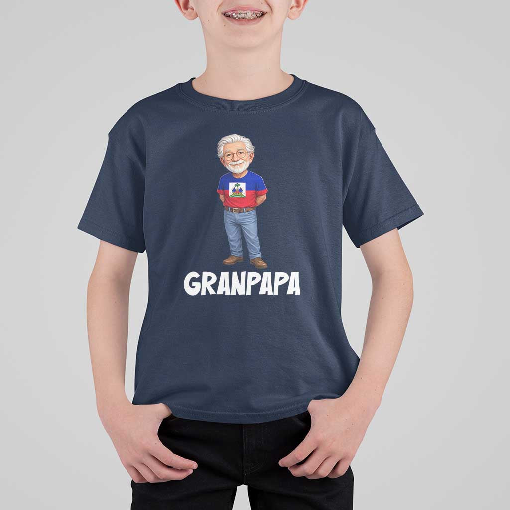 Granpapa Haitian Creole Grandpa Pride T Shirt For Kid Grandfather Hispanic Haiti Heritage Father's Day
