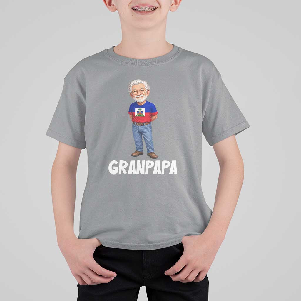 Granpapa Haitian Creole Grandpa Pride T Shirt For Kid Grandfather Hispanic Haiti Heritage Father's Day