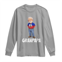 Granpapa Haitian Creole Grandpa Pride Long Sleeve Shirt Grandfather Hispanic Haiti Heritage Father's Day