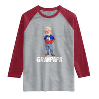 Granpapa Haitian Creole Grandpa Pride Raglan Shirt Grandfather Hispanic Haiti Heritage Father's Day