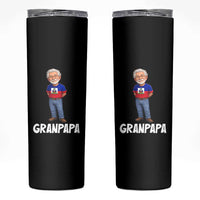 Granpapa Haitian Creole Grandpa Pride Skinny Tumbler Grandfather Hispanic Haiti Heritage Father's Day