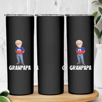 Granpapa Haitian Creole Grandpa Pride Skinny Tumbler Grandfather Hispanic Haiti Heritage Father's Day