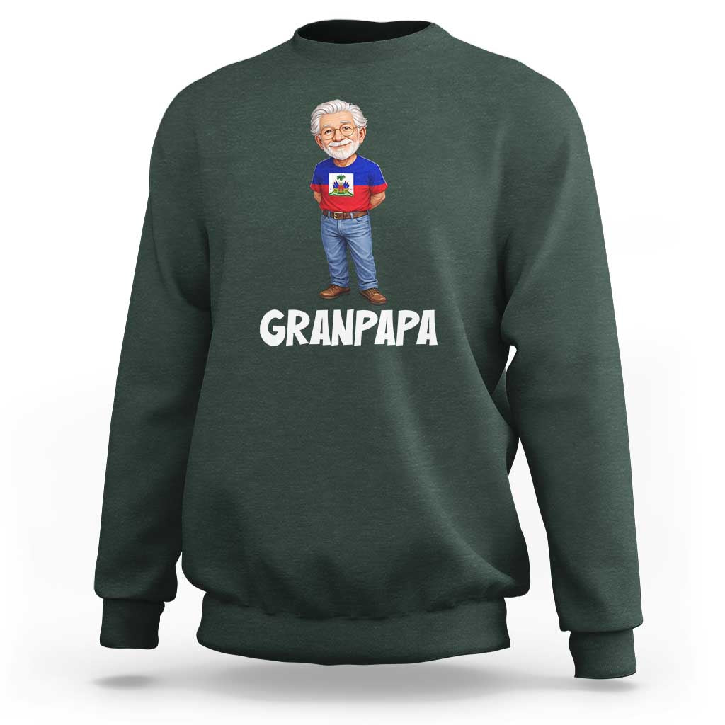 Granpapa Haitian Creole Grandpa Pride Sweatshirt Grandfather Hispanic Haiti Heritage Father's Day