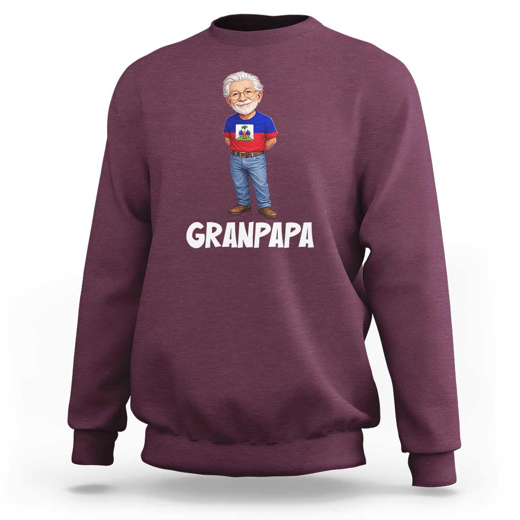 Granpapa Haitian Creole Grandpa Pride Sweatshirt Grandfather Hispanic Haiti Heritage Father's Day