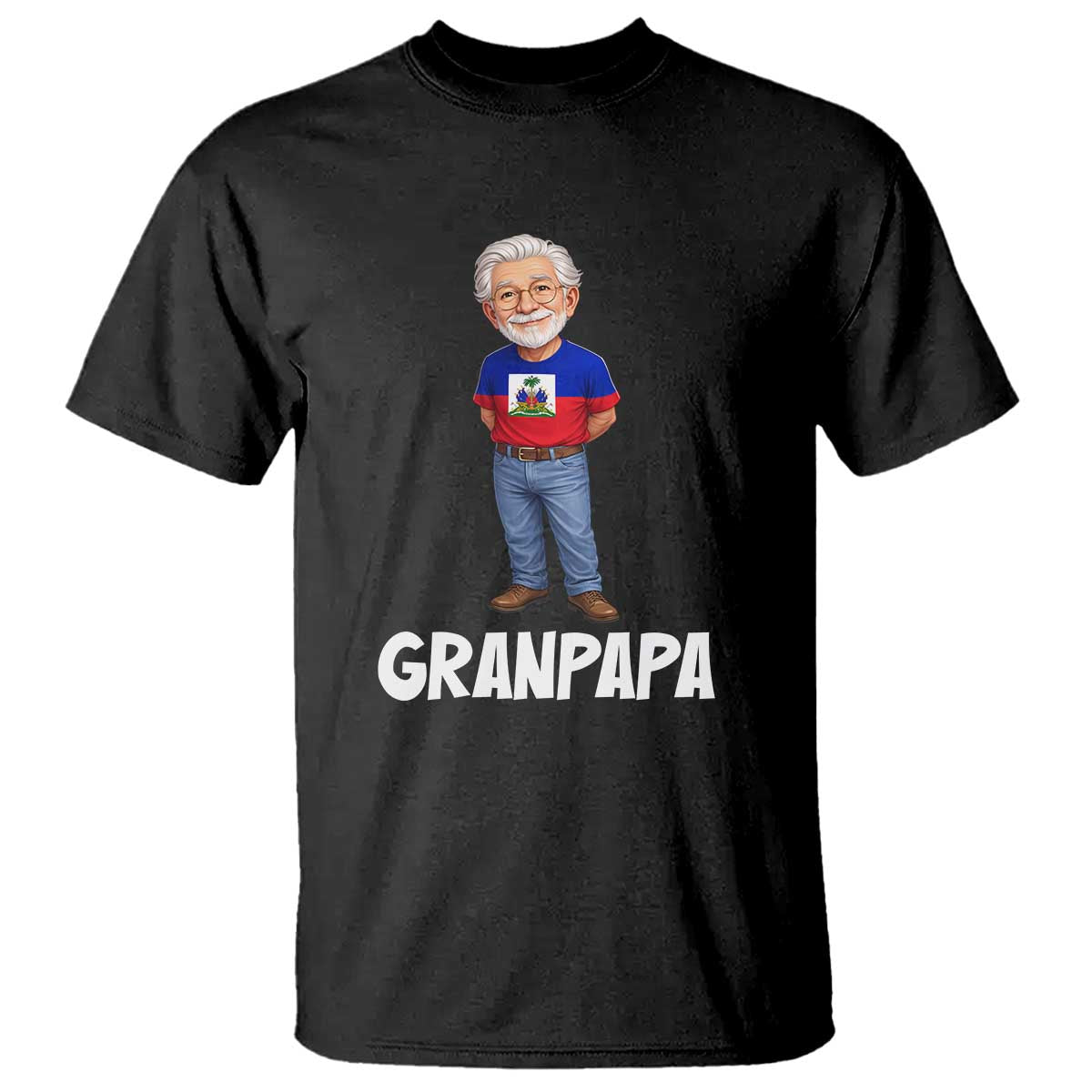 Granpapa Haitian Creole Grandpa Pride T Shirt Grandfather Hispanic Haiti Heritage Father's Day