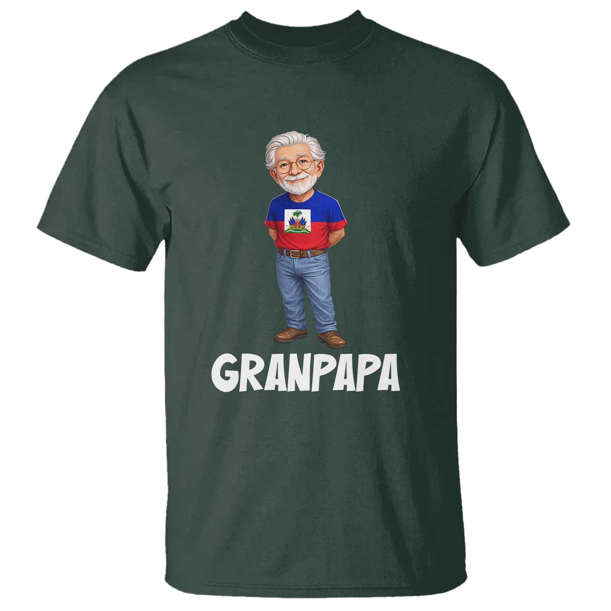 Granpapa Haitian Creole Grandpa Pride T Shirt Grandfather Hispanic Haiti Heritage Father's Day