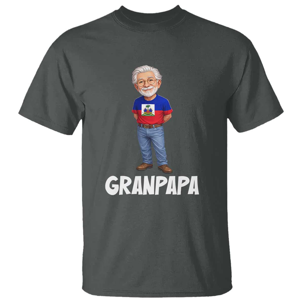 Granpapa Haitian Creole Grandpa Pride T Shirt Grandfather Hispanic Haiti Heritage Father's Day