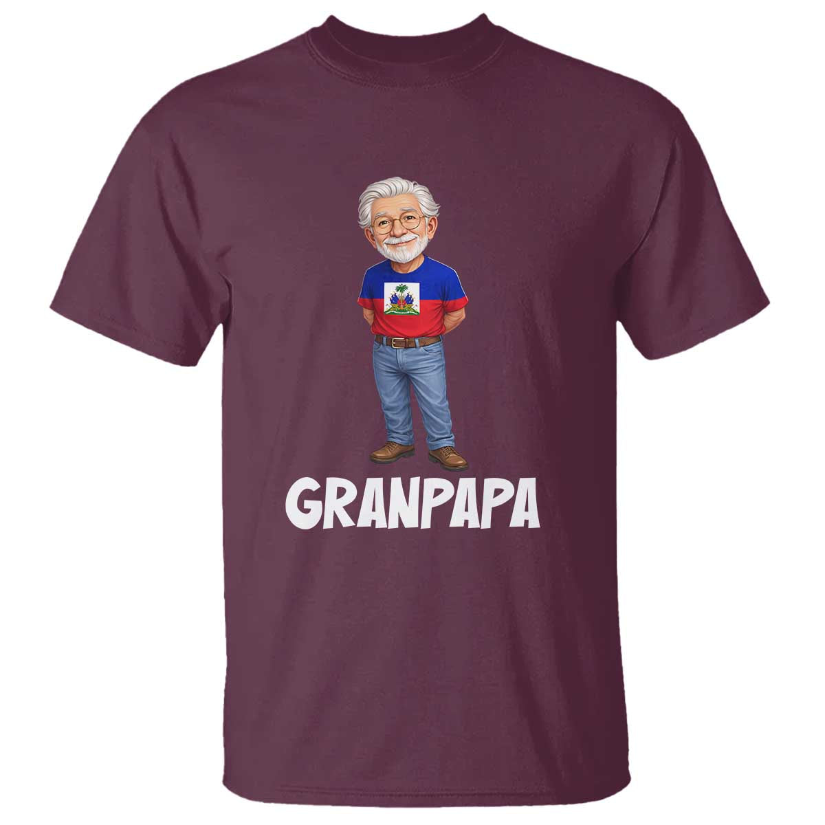 Granpapa Haitian Creole Grandpa Pride T Shirt Grandfather Hispanic Haiti Heritage Father's Day