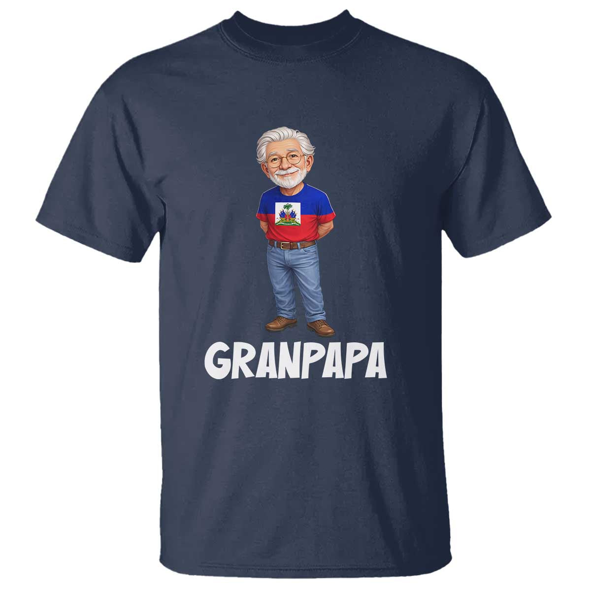 Granpapa Haitian Creole Grandpa Pride T Shirt Grandfather Hispanic Haiti Heritage Father's Day