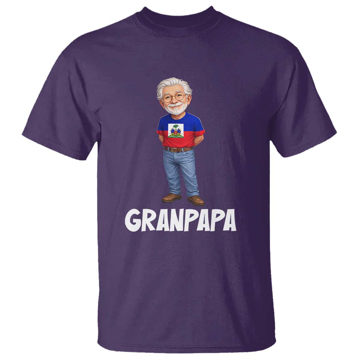 Granpapa Haitian Creole Grandpa Pride T Shirt Grandfather Hispanic Haiti Heritage Father's Day