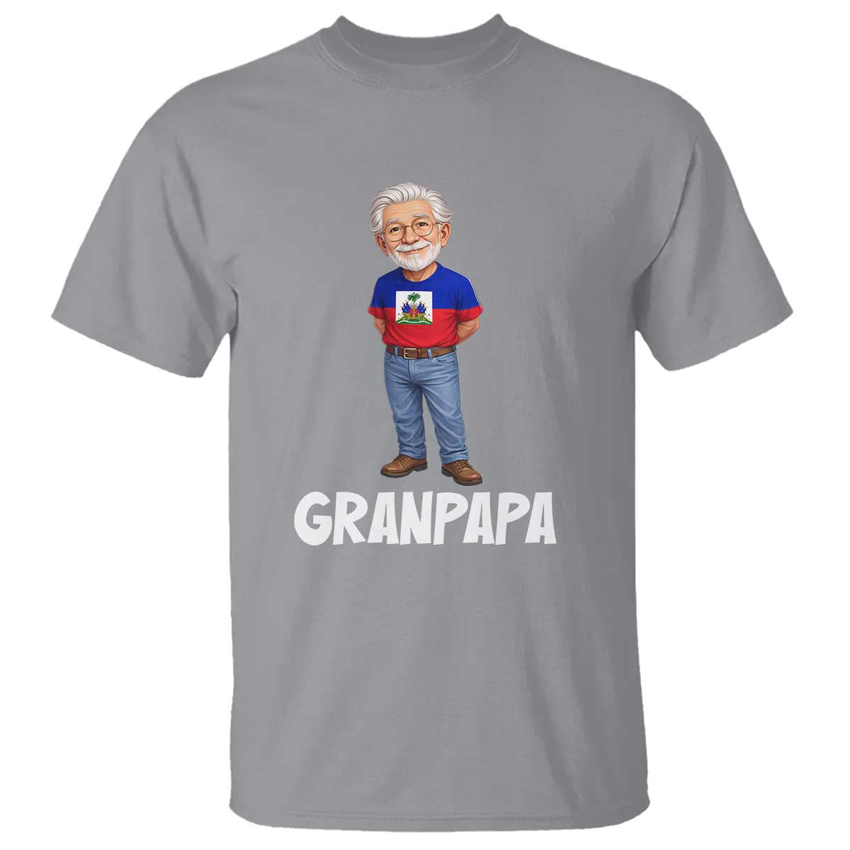 Granpapa Haitian Creole Grandpa Pride T Shirt Grandfather Hispanic Haiti Heritage Father's Day