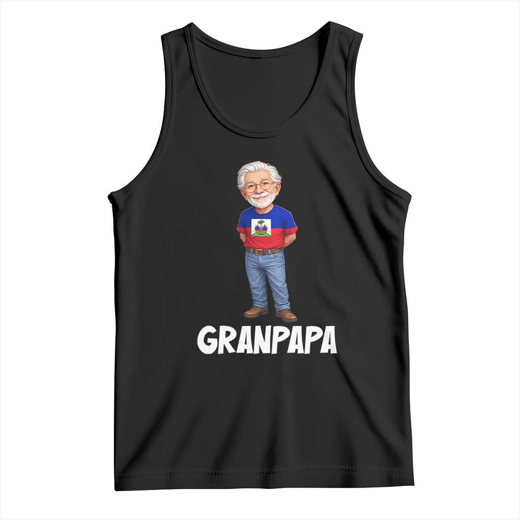 Granpapa Haitian Creole Grandpa Pride Tank Top Grandfather Hispanic Haiti Heritage Father's Day