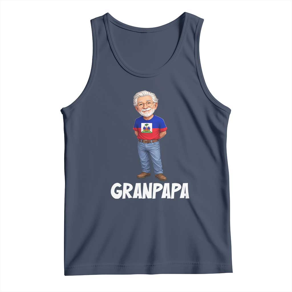 Granpapa Haitian Creole Grandpa Pride Tank Top Grandfather Hispanic Haiti Heritage Father's Day