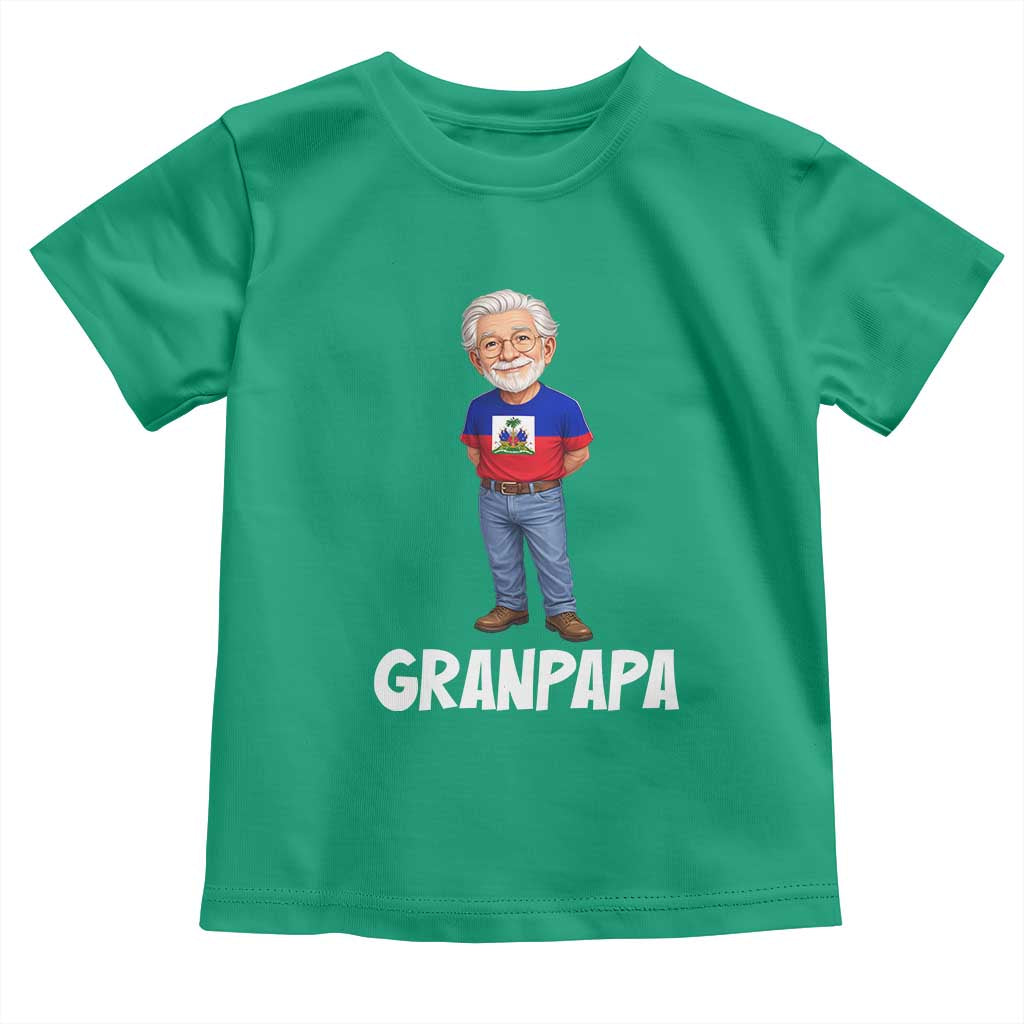 Granpapa Haitian Creole Grandpa Pride Toddler T Shirt Grandfather Hispanic Haiti Heritage Father's Day