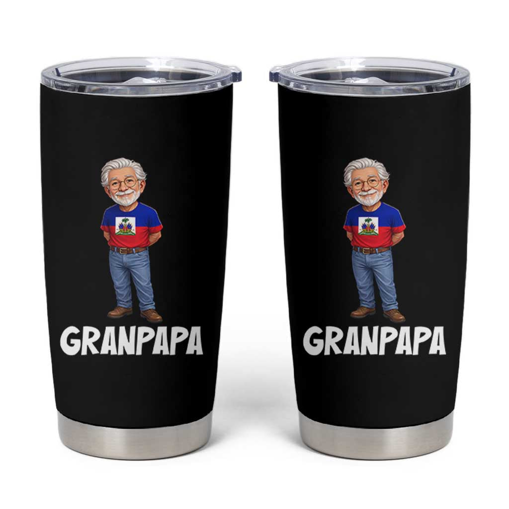 Granpapa Haitian Creole Grandpa Pride Tumbler Cup Grandfather Hispanic Haiti Heritage Father's Day