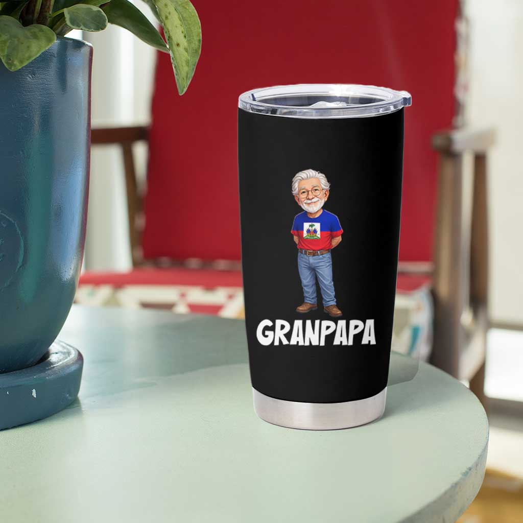 Granpapa Haitian Creole Grandpa Pride Tumbler Cup Grandfather Hispanic Haiti Heritage Father's Day