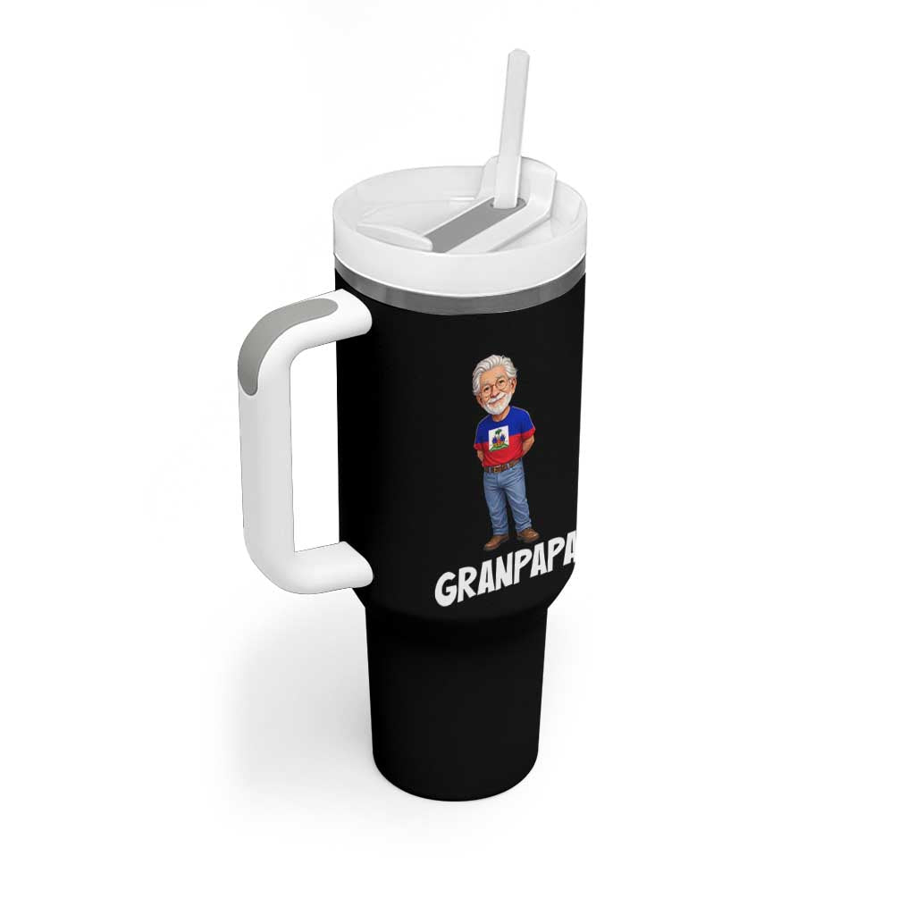 Granpapa Haitian Creole Grandpa Pride Tumbler With Handle Grandfather Hispanic Haiti Heritage Father's Day