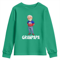 Granpapa Haitian Creole Grandpa Pride Youth Sweatshirt Grandfather Hispanic Haiti Heritage Father's Day