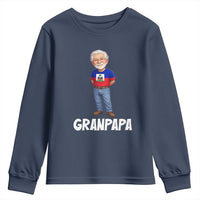 Granpapa Haitian Creole Grandpa Pride Youth Sweatshirt Grandfather Hispanic Haiti Heritage Father's Day