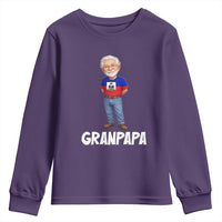 Granpapa Haitian Creole Grandpa Pride Youth Sweatshirt Grandfather Hispanic Haiti Heritage Father's Day