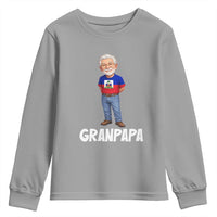 Granpapa Haitian Creole Grandpa Pride Youth Sweatshirt Grandfather Hispanic Haiti Heritage Father's Day