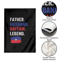 Father Husband Haitian Legend Garden Flag Distressed Haiti Flag Dad Gift Father's Day