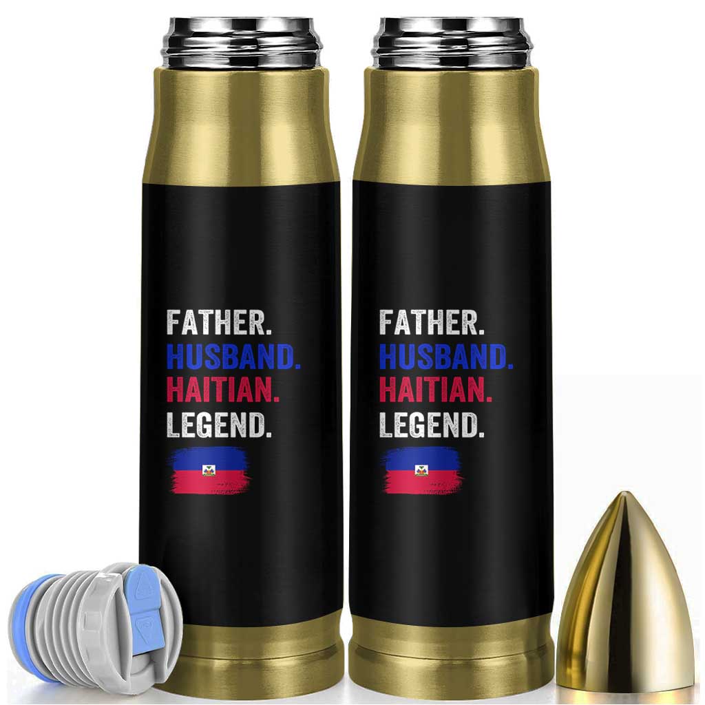 Father Husband Haitian Legend Bullet Tumbler Distressed Haiti Flag Dad Gift Father's Day