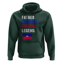 Father Husband Haitian Legend Hoodie Distressed Haiti Flag Dad Gift Father's Day