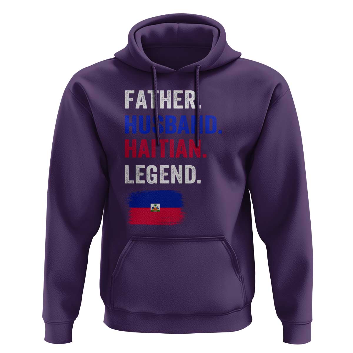Father Husband Haitian Legend Hoodie Distressed Haiti Flag Dad Gift Father's Day