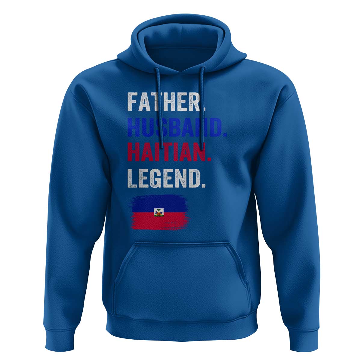Father Husband Haitian Legend Hoodie Distressed Haiti Flag Dad Gift Father's Day