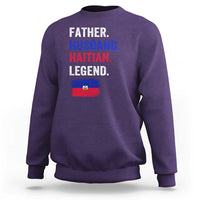 Father Husband Haitian Legend Sweatshirt Distressed Haiti Flag Dad Gift Father's Day