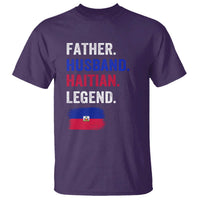 Father Husband Haitian Legend T Shirt Distressed Haiti Flag Dad Gift Father's Day