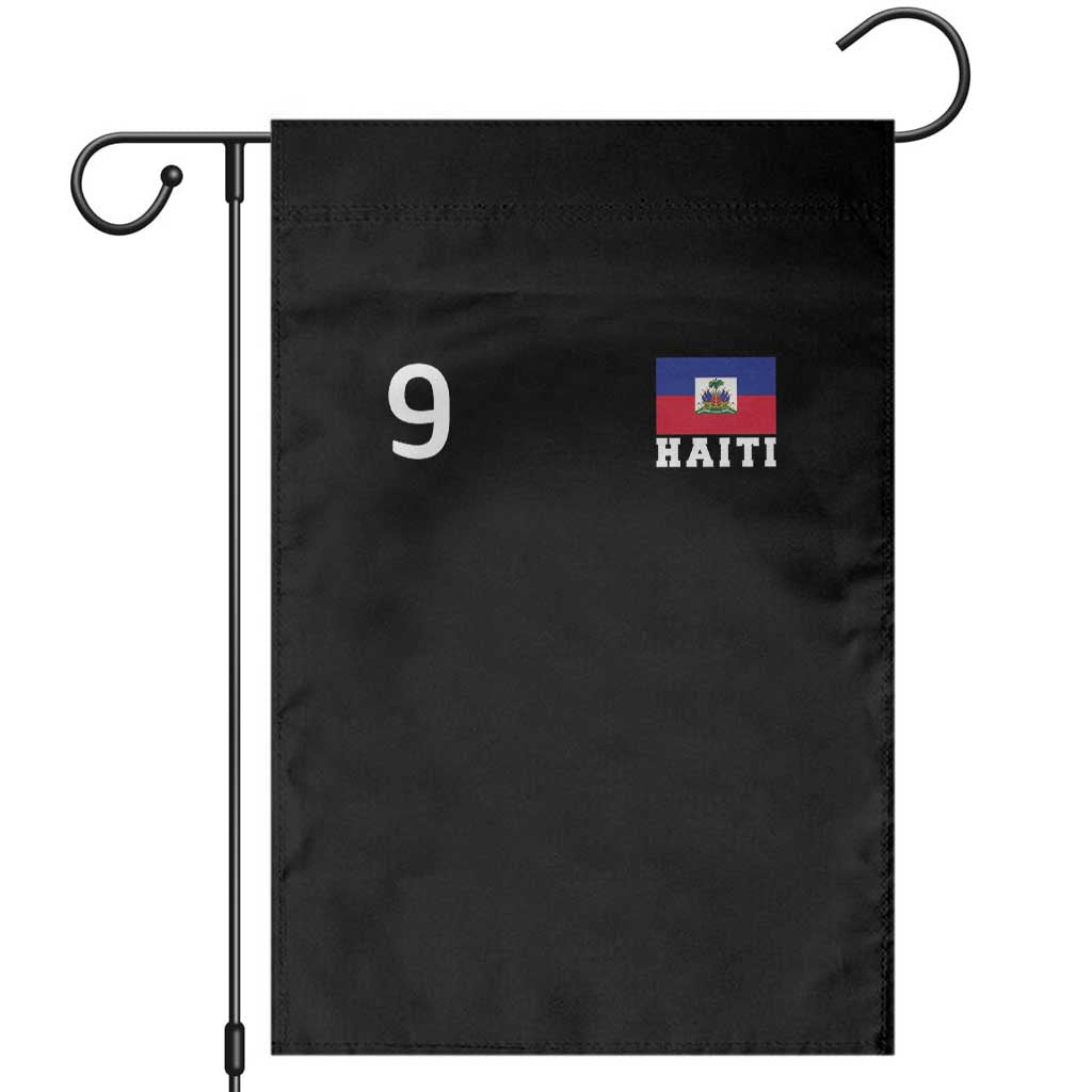 Haiti Soccer Jersey Style Number 9 Graphic Garden Flag Haitian Flag Football Sports Fan