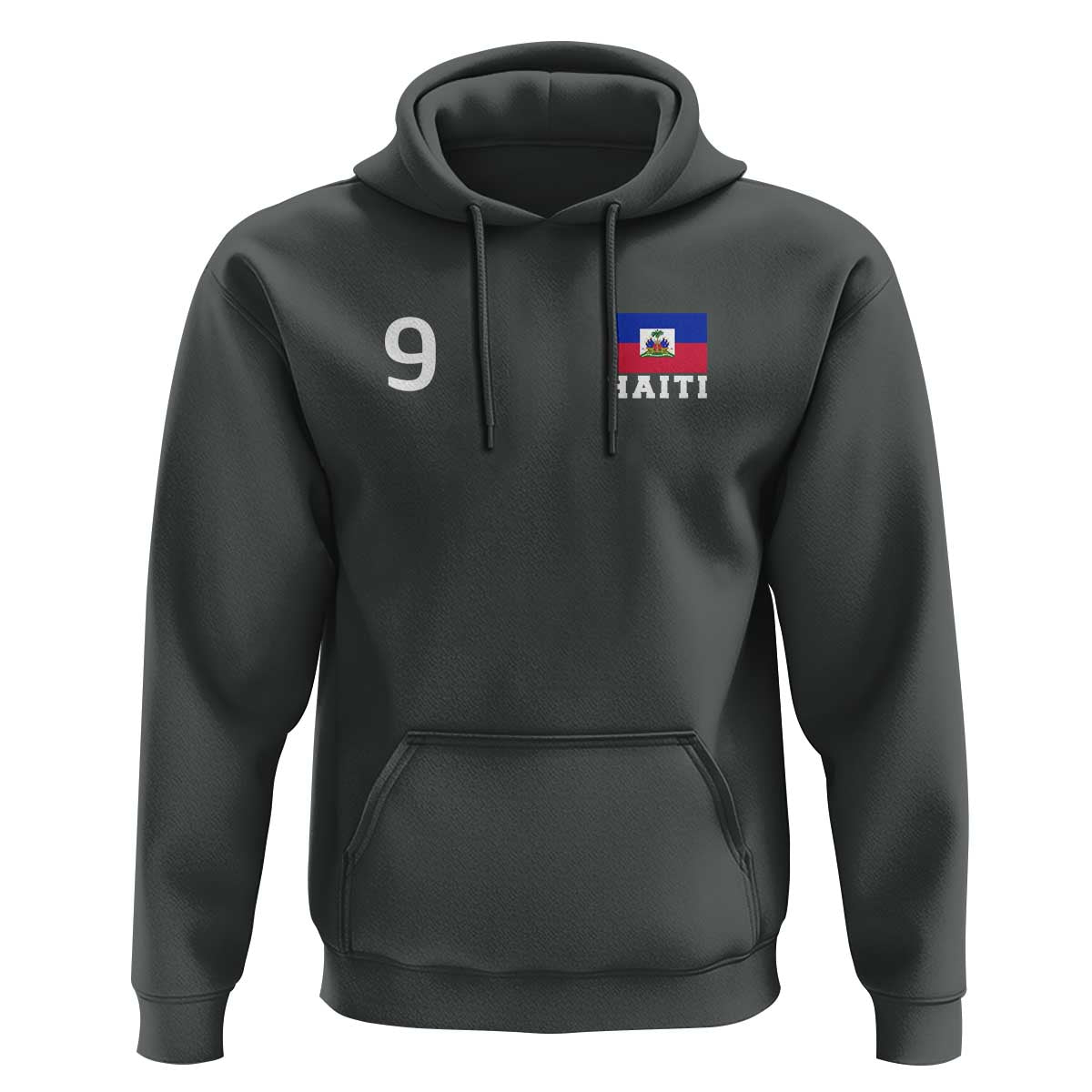 Haiti Soccer Jersey Style Number 9 Graphic Hoodie Haitian Flag Football Sports Fan
