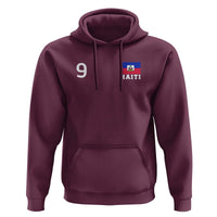 Haiti Soccer Jersey Style Number 9 Graphic Hoodie Haitian Flag Football Sports Fan