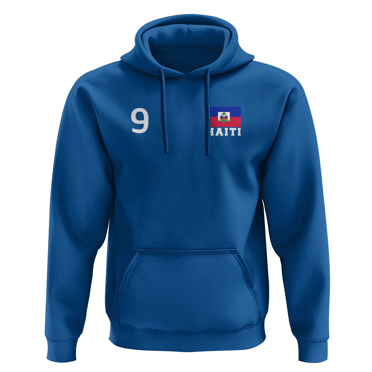 Haiti Soccer Jersey Style Number 9 Graphic Hoodie Haitian Flag Football Sports Fan