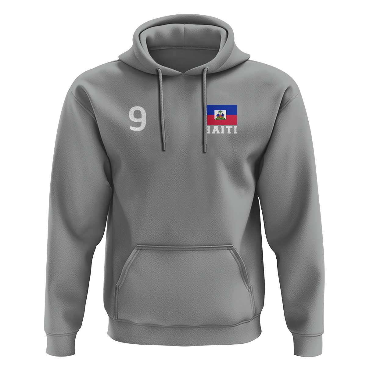 Haiti Soccer Jersey Style Number 9 Graphic Hoodie Haitian Flag Football Sports Fan