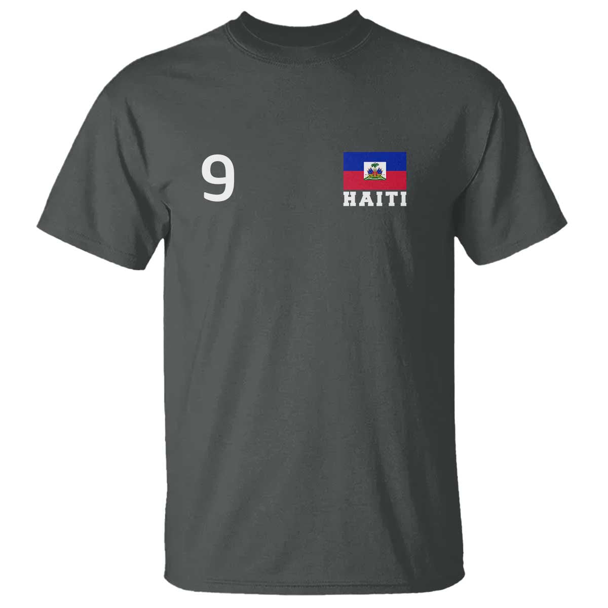 Haiti Soccer Jersey Style Number 9 Graphic T Shirt Haitian Flag Football Sports Fan