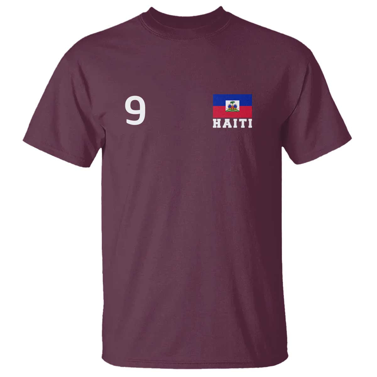 Haiti Soccer Jersey Style Number 9 Graphic T Shirt Haitian Flag Football Sports Fan
