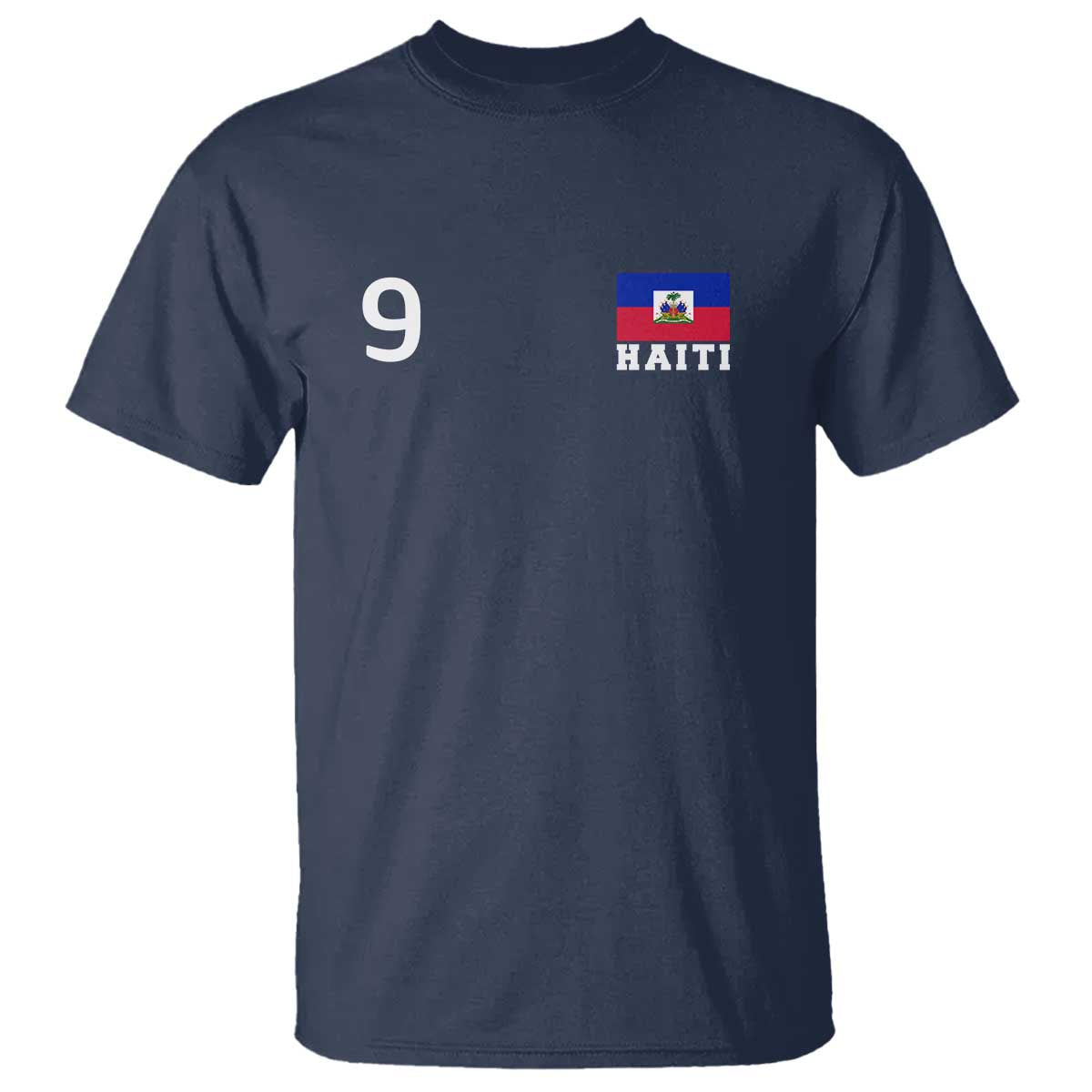 Haiti Soccer Jersey Style Number 9 Graphic T Shirt Haitian Flag Football Sports Fan