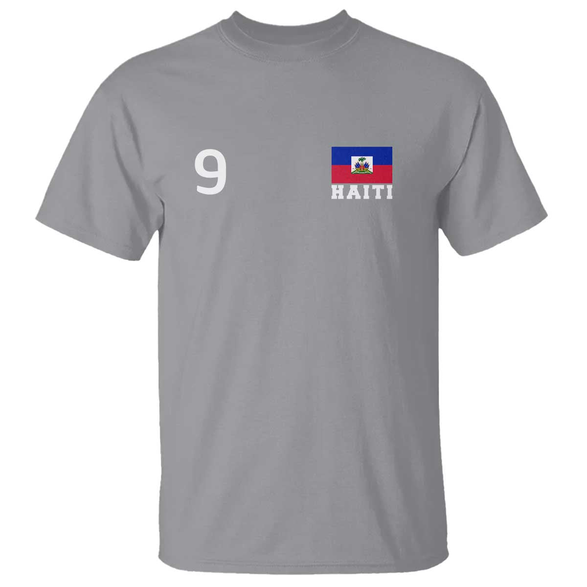 Haiti Soccer Jersey Style Number 9 Graphic T Shirt Haitian Flag Football Sports Fan