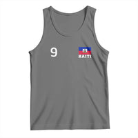 Haiti Soccer Jersey Style Number 9 Graphic Tank Top Haitian Flag Football Sports Fan
