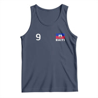 Haiti Soccer Jersey Style Number 9 Graphic Tank Top Haitian Flag Football Sports Fan