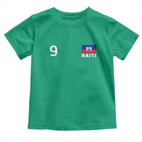 Haiti Soccer Jersey Style Number 9 Graphic Toddler T Shirt Haitian Flag Football Sports Fan