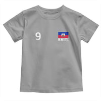 Haiti Soccer Jersey Style Number 9 Graphic Toddler T Shirt Haitian Flag Football Sports Fan
